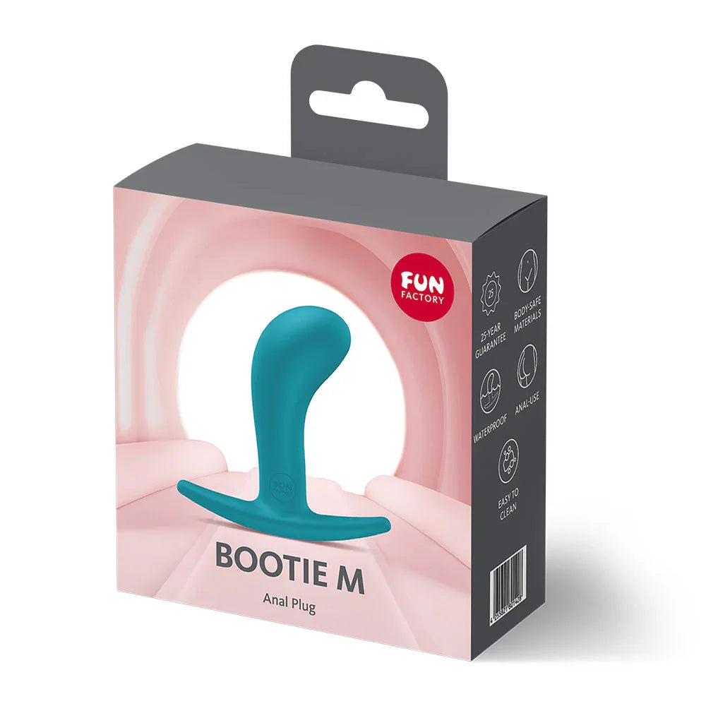 Fun Factory BOOTIE M Aquamarine - Aquamarine 9.4 cm Medium Butt Plug - Take A Peek