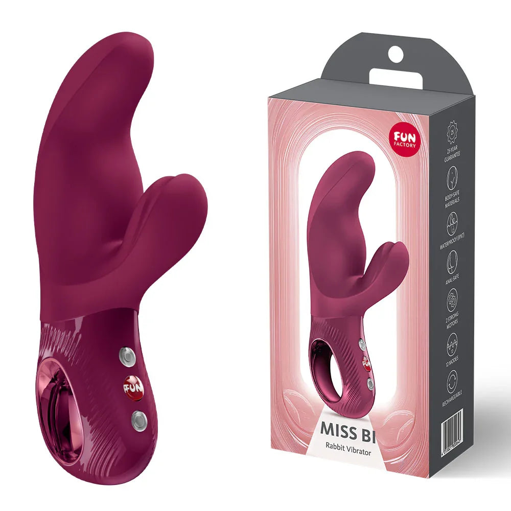 Fun Factory MISS BI Wine - Wine 17 cm USB-C Rechargeable Vibrator - Take A Peek
