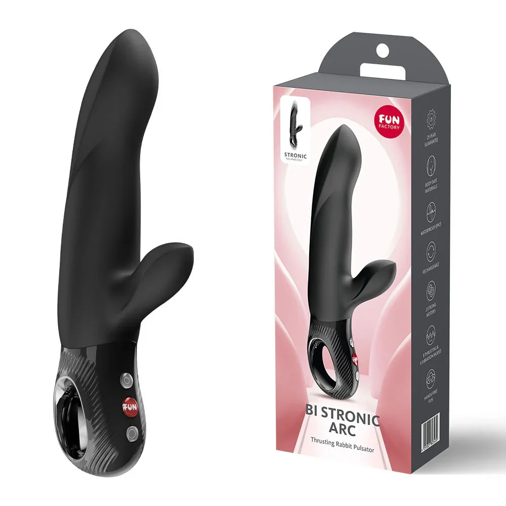 Fun Factory BI STRONIC ARC - 21.6 cm USB-C Rechargeable Thrusting Vibrator - Take A Peek