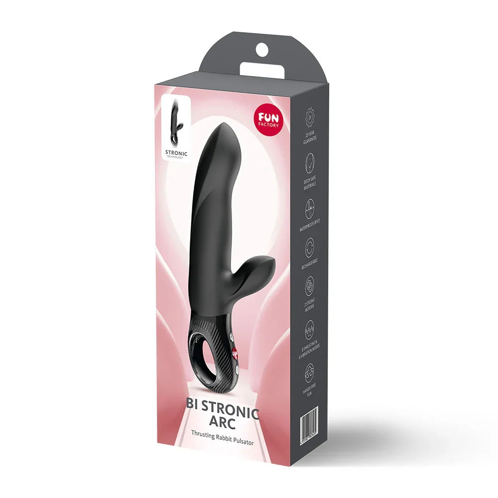 Fun Factory BI STRONIC ARC - 21.6 cm USB-C Rechargeable Thrusting Vibrator - Take A Peek