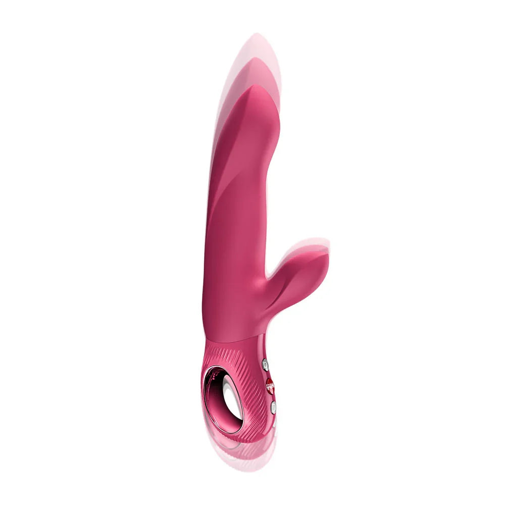 Fun Factory BI STRONIC ARC Raspberry - Raspberry 21.6 cm USB-C Rechargeable Thrusting Vibrator - Take A Peek