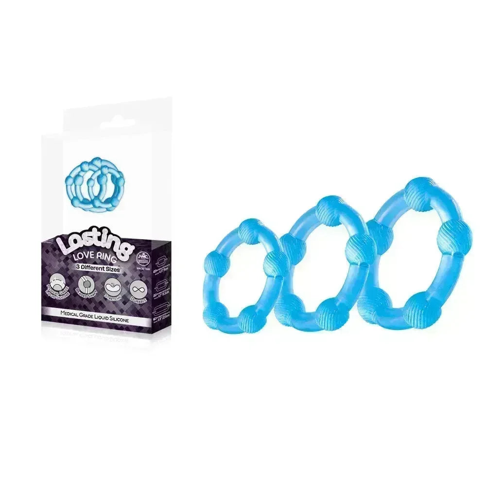 Lasting Love Ring 3 Piece Set - - Beaded Cock Rings - Set of 3 Sizes - Take A Peek