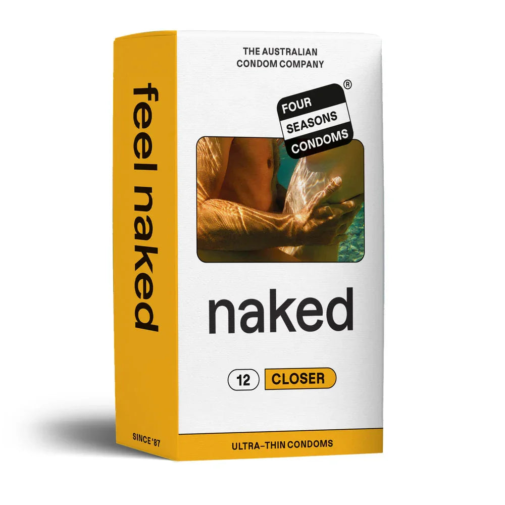 Four Seasons Naked Closer - Ultra Thin Tighter Lubed Condoms - 12 Pack - Take A Peek