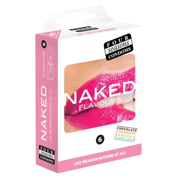 Four Seasons Naked Flavours - Ultra Thin Flavoured Condoms - 6 Pack - Take A Peek