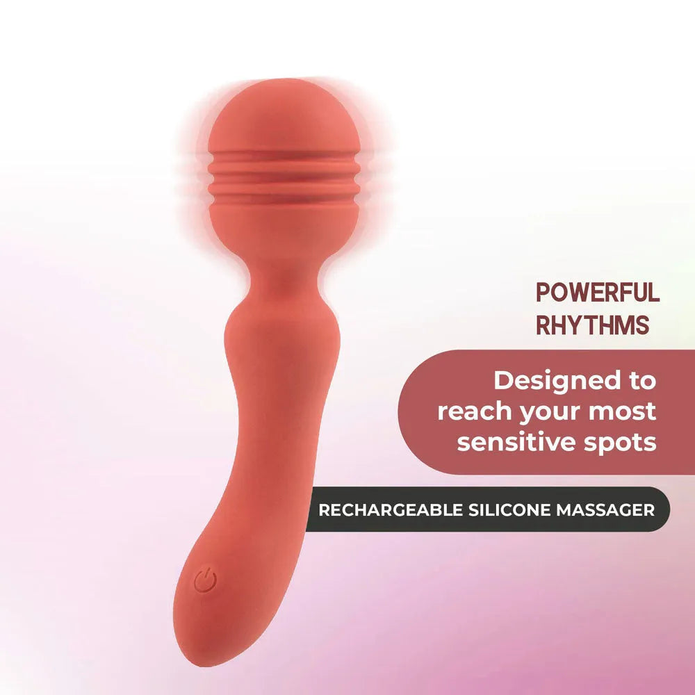 Xciter - Orange - Orange 16.5 cm USB Rechargeable Massage Wand - Take A Peek