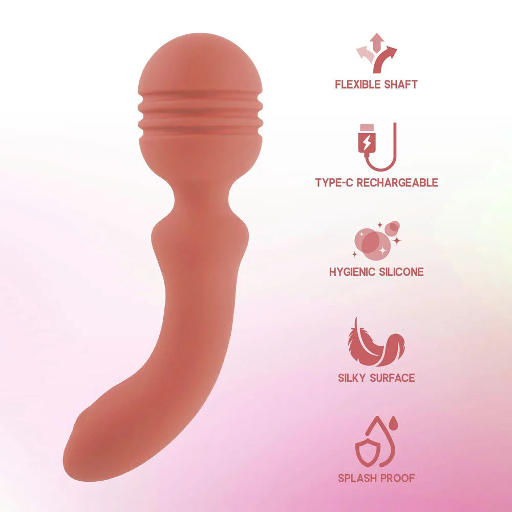 Xciter - Orange - Orange 16.5 cm USB Rechargeable Massage Wand - Take A Peek