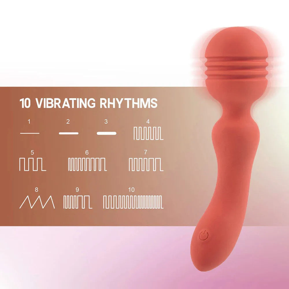 Xciter - Orange - Orange 16.5 cm USB Rechargeable Massage Wand - Take A Peek