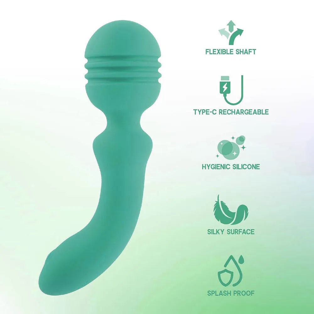 Xciter - Teal - Teal 16.5 cm USB Rechargeable Massage Wand - Take A Peek