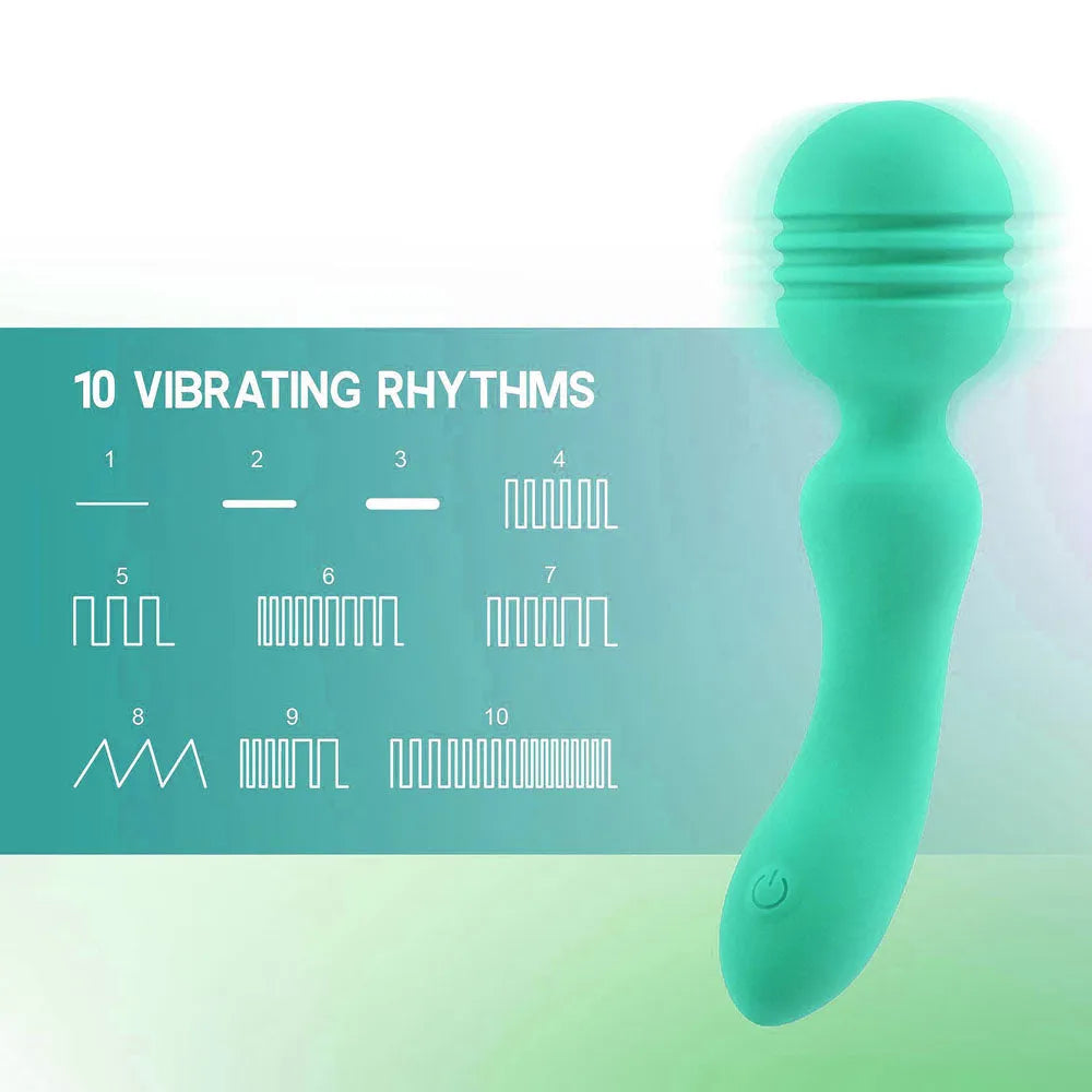Xciter - Teal - Teal 16.5 cm USB Rechargeable Massage Wand - Take A Peek