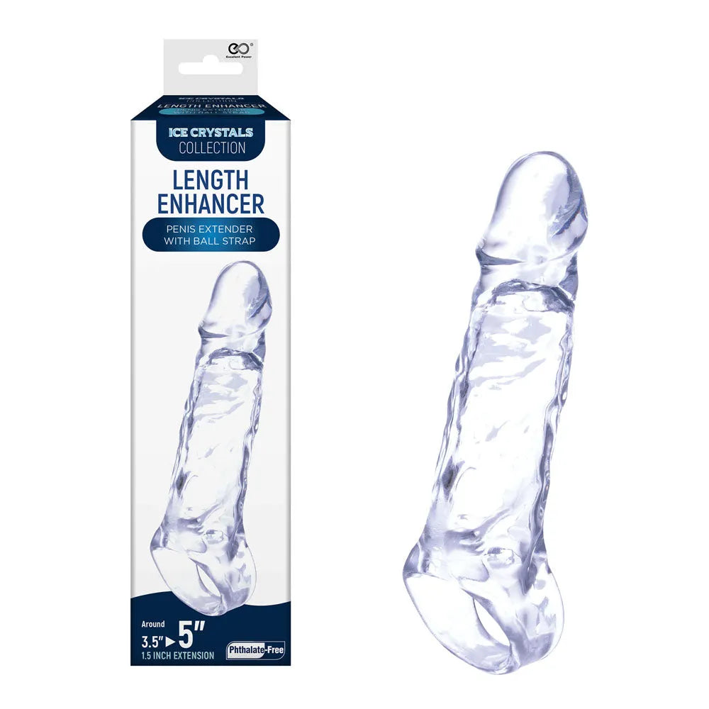 Ice Crystals 1.5 Inch Length Enhancer - 1.5 Inch Penis Extension Sleeve - Take A Peek