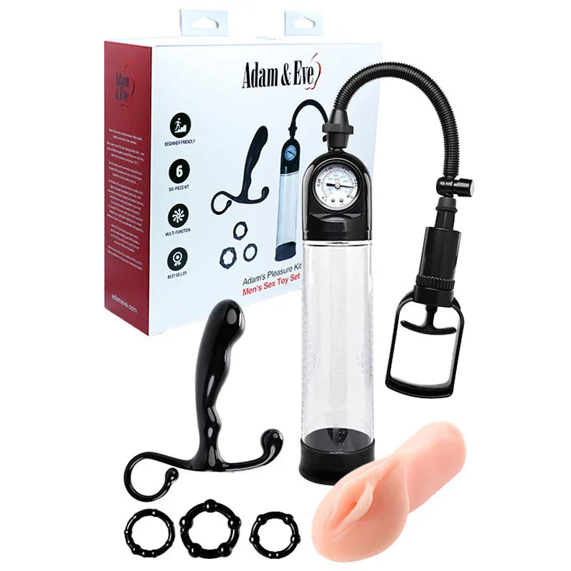 Adam & Eve ADAMS PLEASURE KIT - Male Kit - 6 Piece Set - Take A Peek