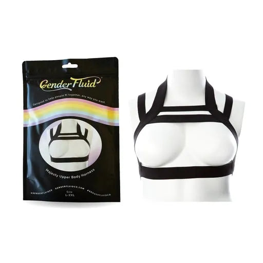 Gender Fluid Majestic Harness S-L Black - Take A Peek