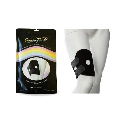Gender Fluid Thigh Rider Strap-on Harness S-L Black - Take A Peek