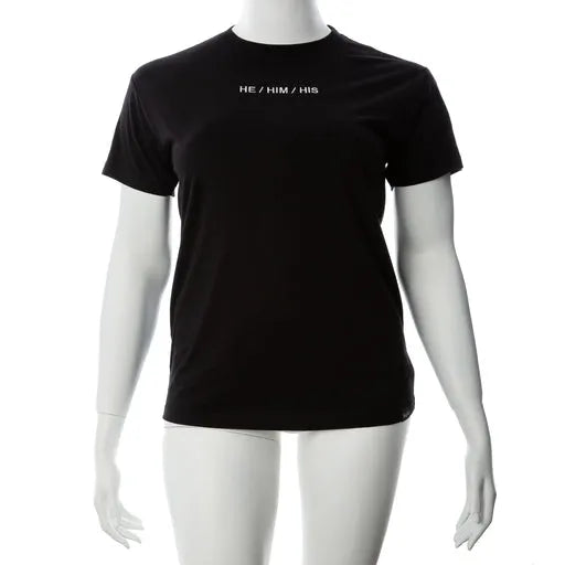 Gender Fluid Pronoun He Tee Shirt Small Black - Take A Peek