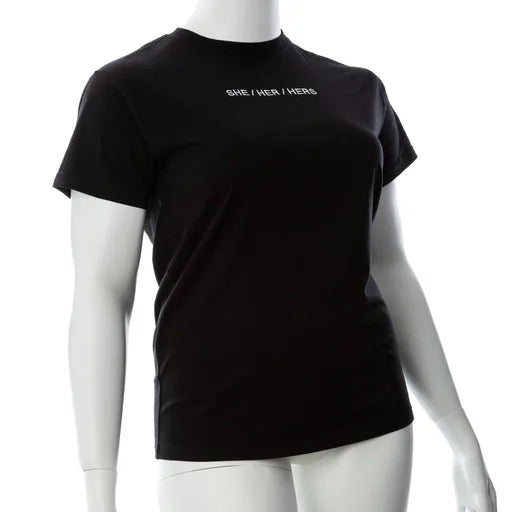 Gender Fluid Pronoun She Tee Shirt Large Black - Take A Peek