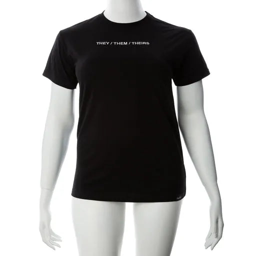 Gender Fluid Pronoun They Tee Shirt Large Black - Take A Peek