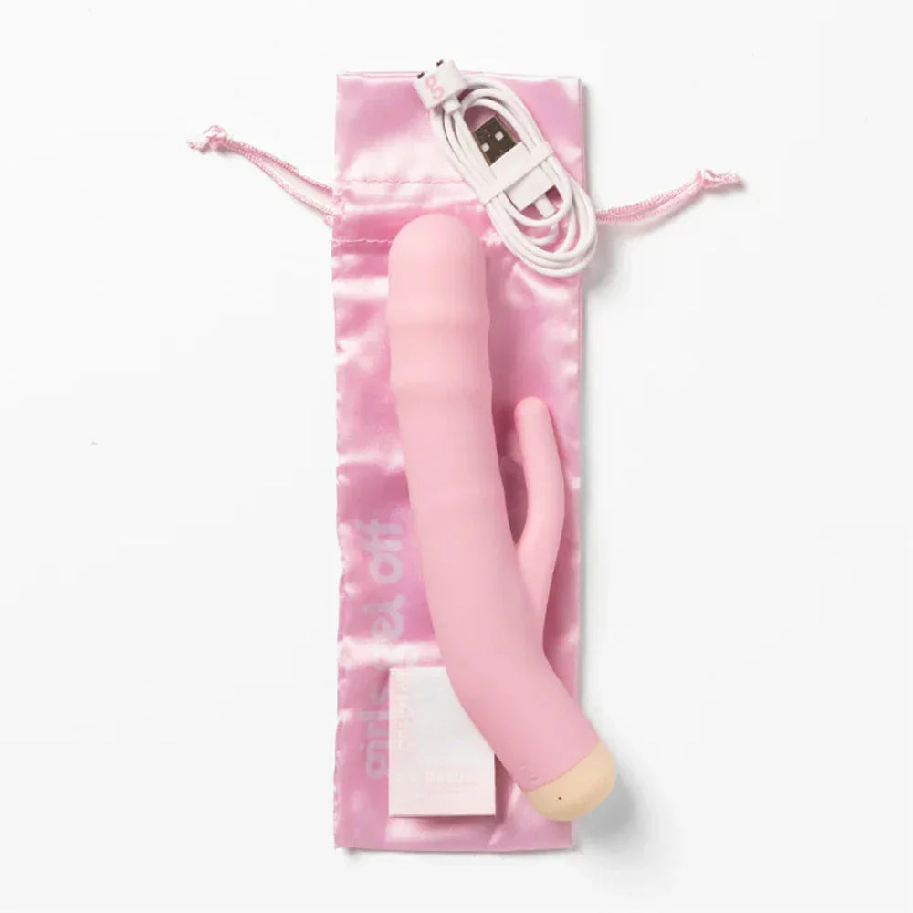 Girls Get Off - DeeDee - 19 cm USB Rechargeable Thrusting Rabbit Vibrator - Take A Peek