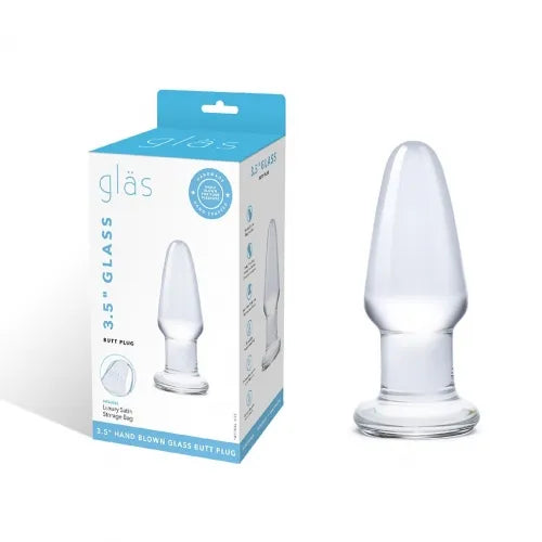 3.5" Glass Butt Plug - Take A Peek