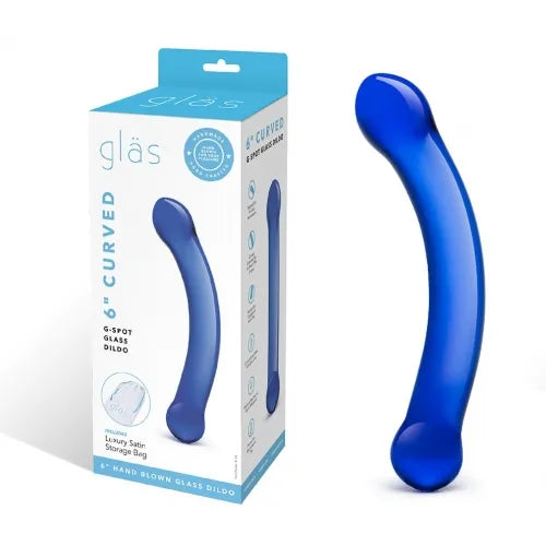 6" Curved G-Spot Glass Dildo - Take A Peek