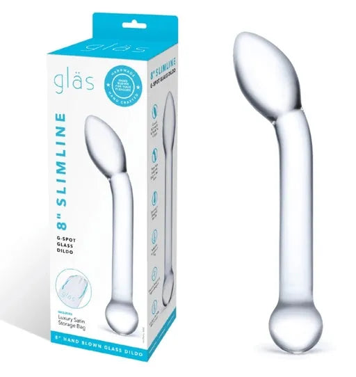 8" Slimline G-Spot Glass Dildo - Take A Peek