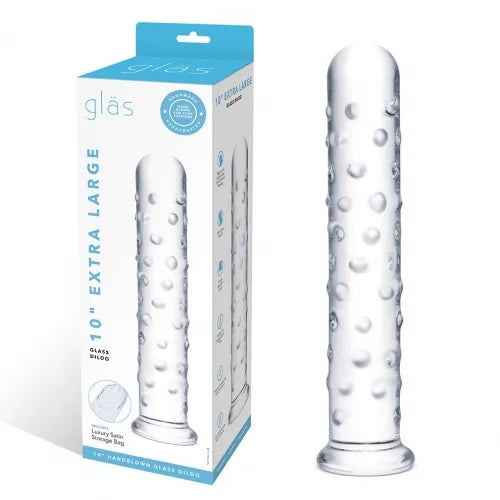 10" Extra Large Glass Dildo - Take A Peek