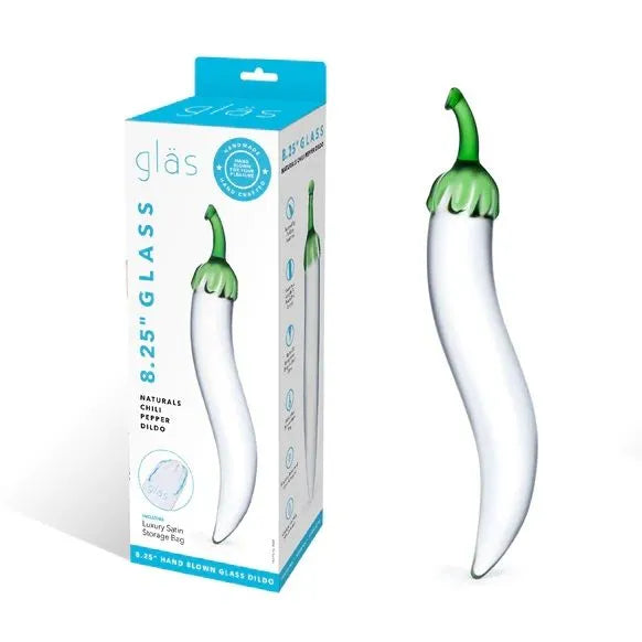 Glass Naturals Chili Pepper Dildo - Take A Peek