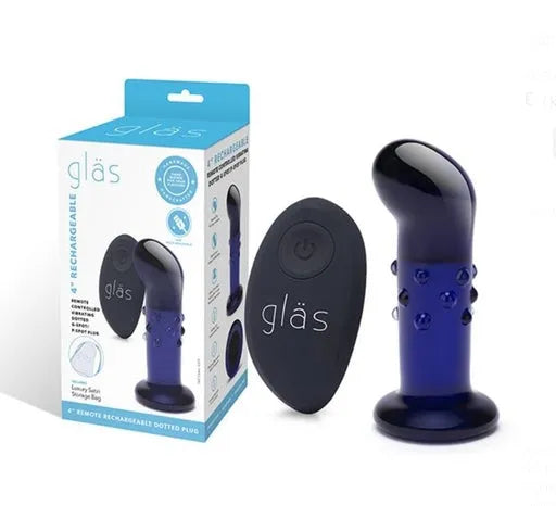4" RECHARGEABLE REMOTE CONTROLLED VIBRATING DOTTED G-SPOT/P-SPOT PLUG - Take A Peek
