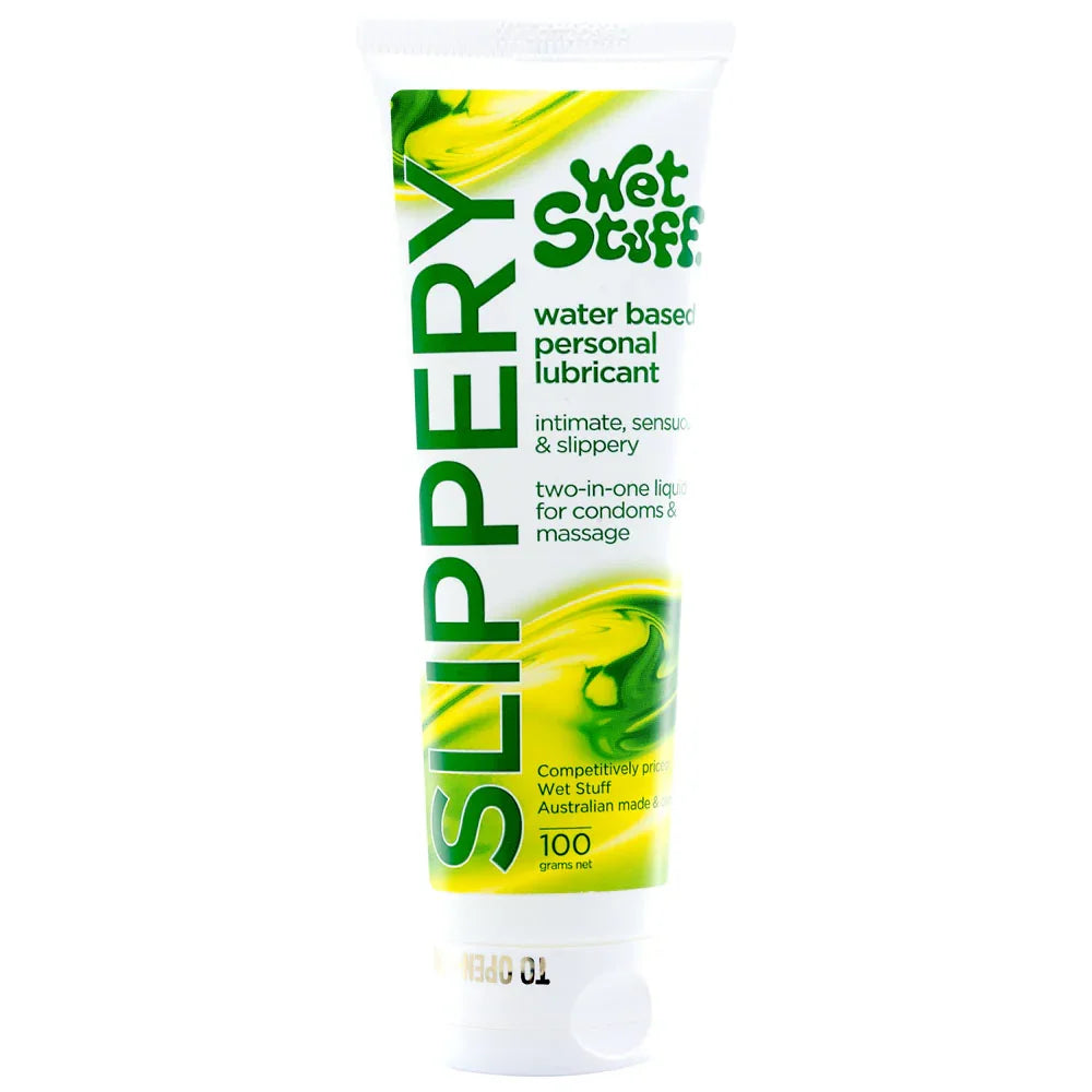 Wet Stuff Slippery - 100g Tube - Water Based Lubricant - 100 gram Tube - Take A Peek
