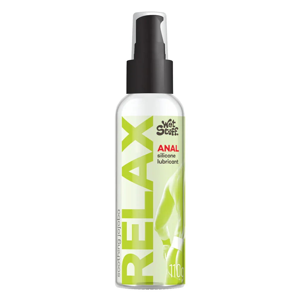 Wet Stuff Relax - 110g Pump - Anal Silicone Lubricant - 110 gram Pump Bottle - Take A Peek