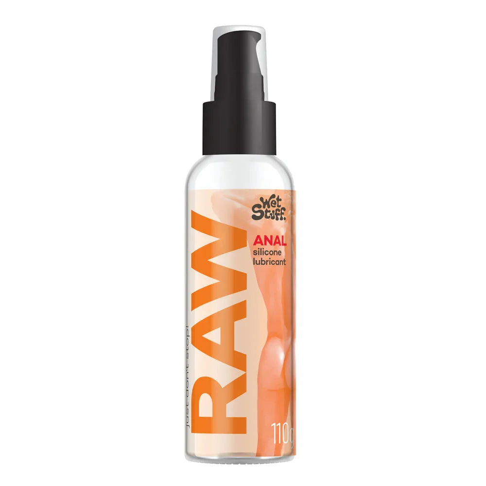 Wet Stuff Raw - 110g Pump - Anal Silicone Lubricant - 110 gram Pump Bottle - Take A Peek