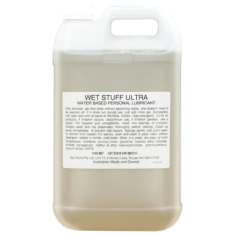 Wet Stuff Ultra - 5 kg - Water Based Lubricant - 5 kg Bottle - Take A Peek