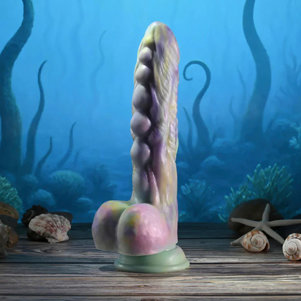 Gender X MONSTER'S BALL - USB Rechargeable Vibrating and Thrusting Fantasy Dildo with Wireless Remote - Take A Peek