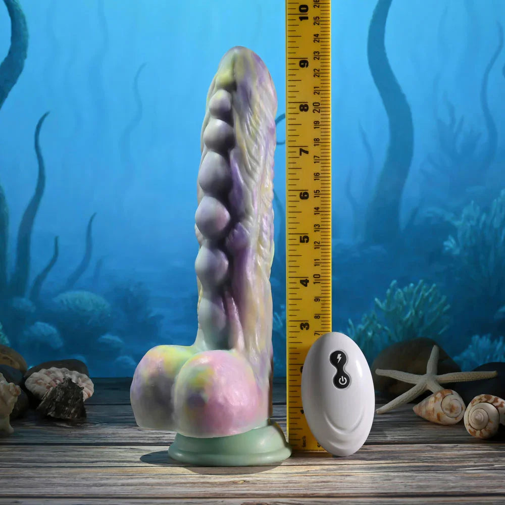 Gender X MONSTER'S BALL - USB Rechargeable Vibrating and Thrusting Fantasy Dildo with Wireless Remote - Take A Peek