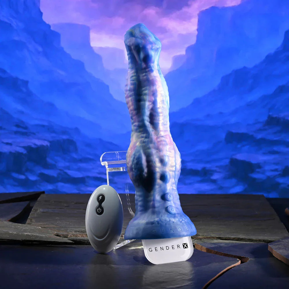 Gender X WILDEST DREAMS - USB Rechargeable Vibrating and Thrusting Fantasy Dildo with Wireless Remote - Take A Peek