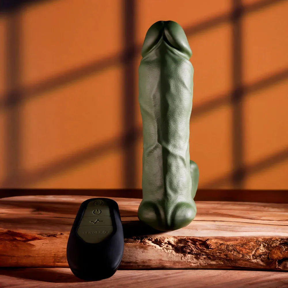 Gender X THE HUNK - 15.2 cm USB Rechargeable Thrusting Vibrator with Remote - Take A Peek