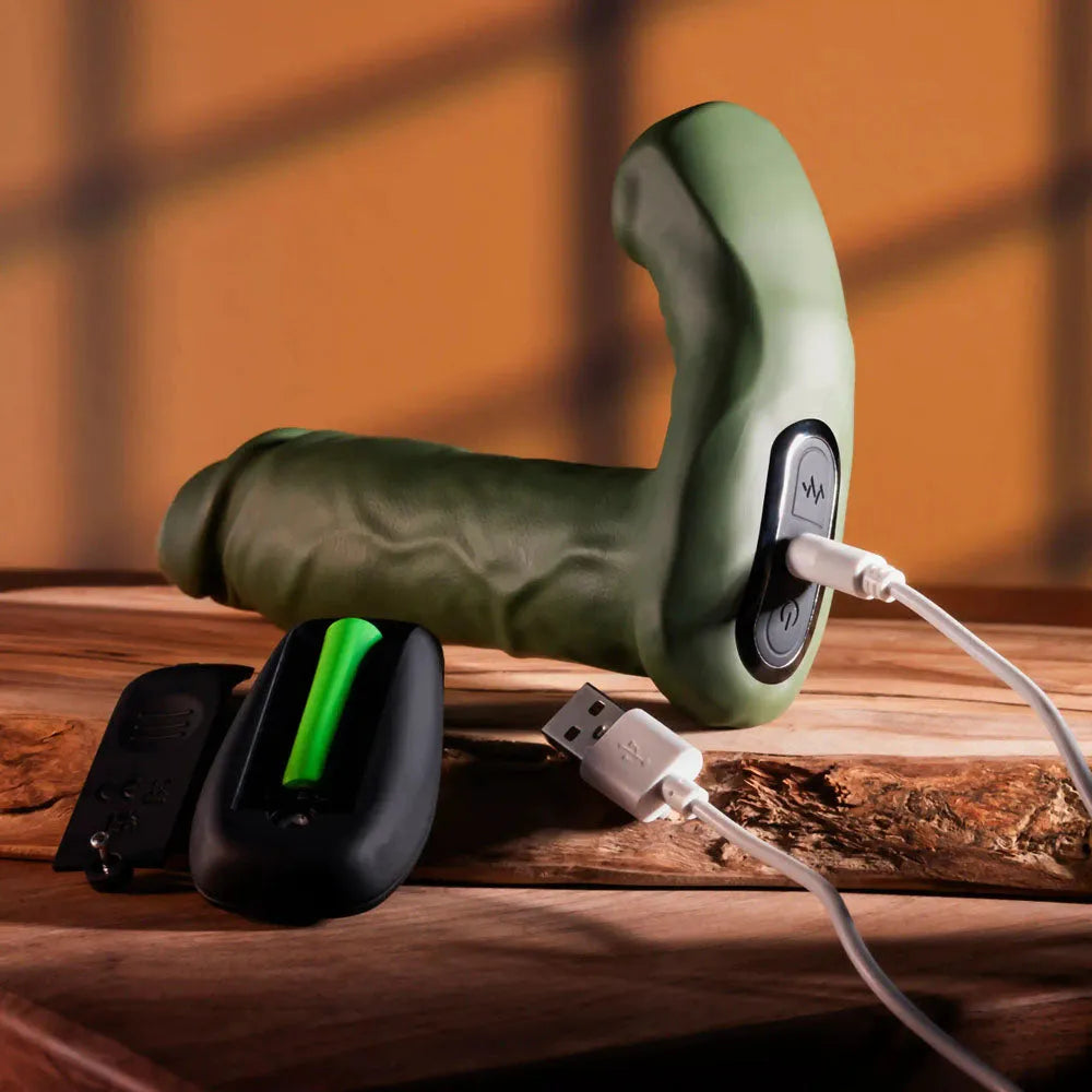Gender X THE HUNK - 15.2 cm USB Rechargeable Thrusting Vibrator with Remote - Take A Peek
