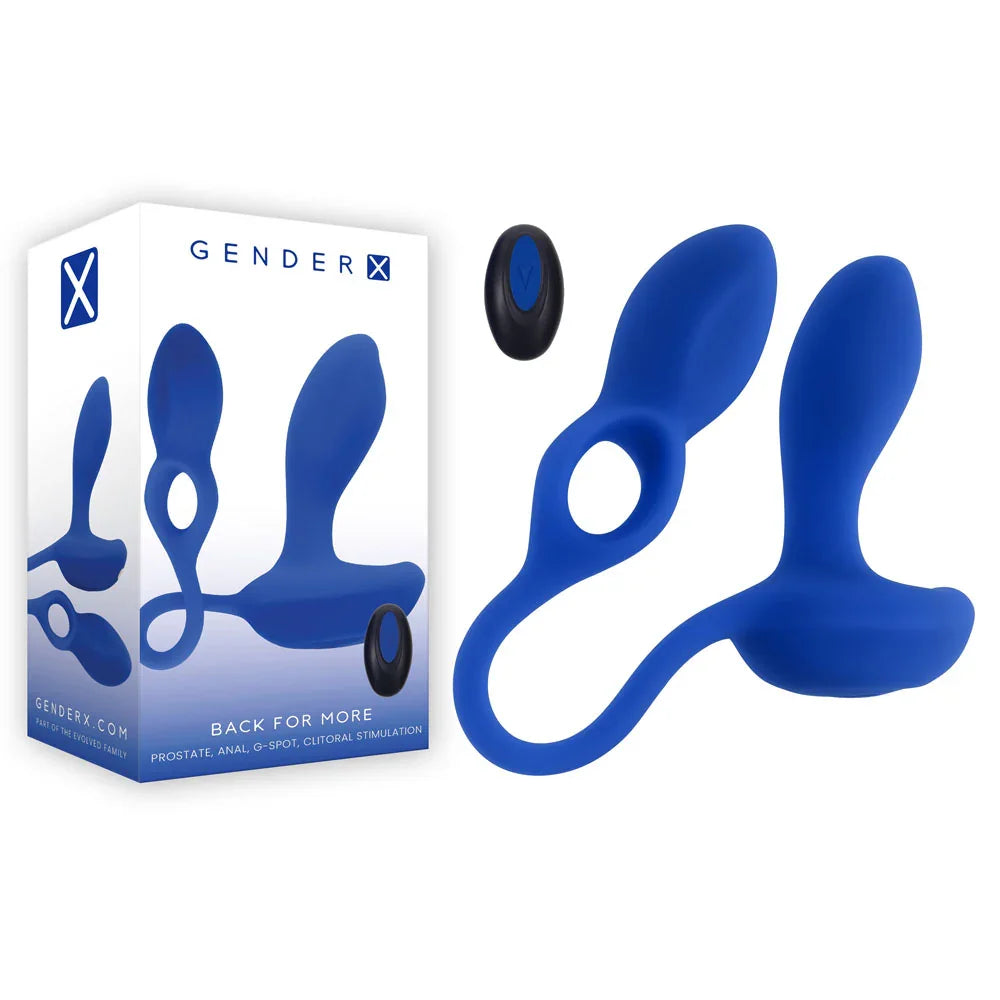 Gender X BACK FOR MORE - Dual USB Rechargeable Dual Stimulator with Wireless Remote - Take A Peek