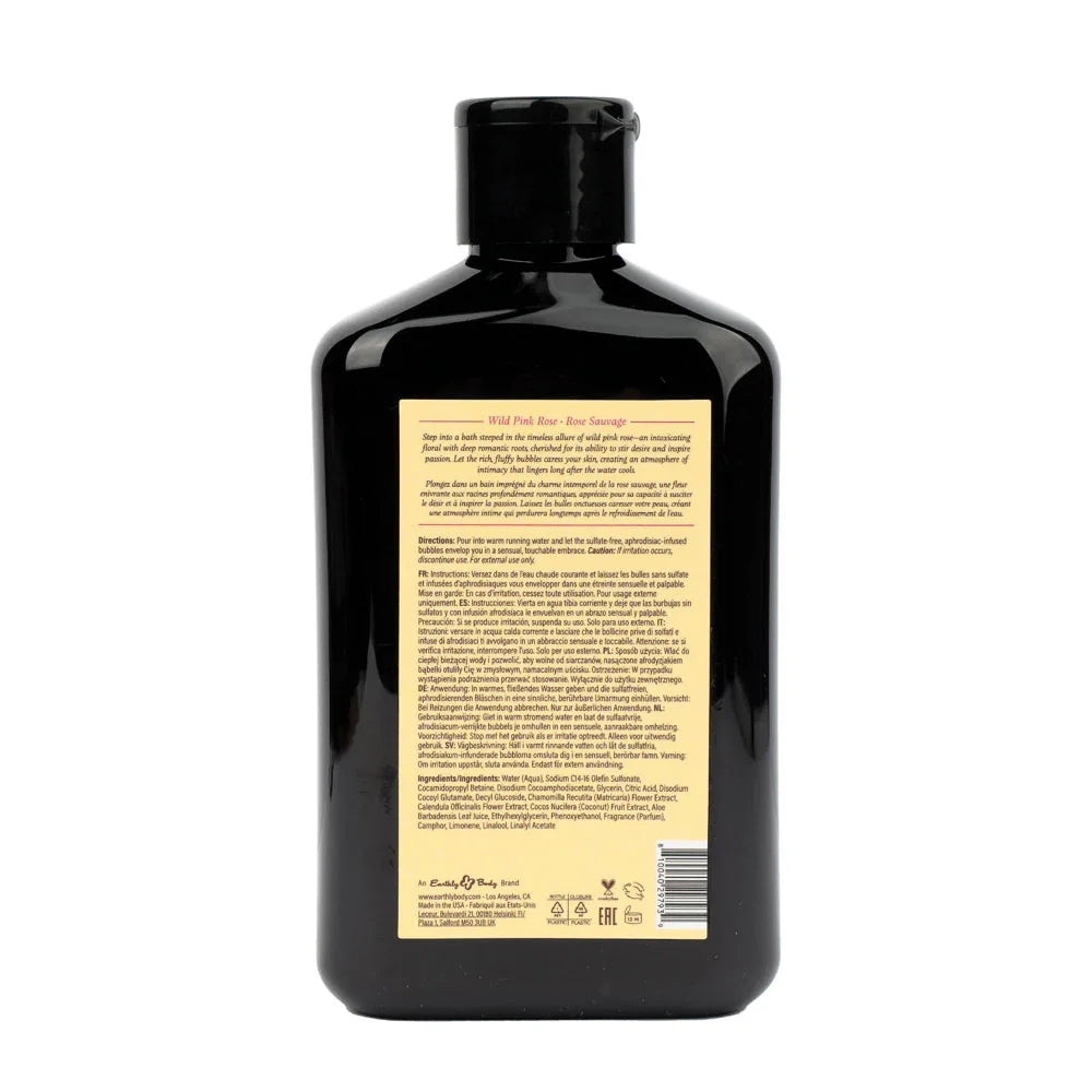 EB Hemp Seed Bubble Bath WILD PINK ROSE - 250 ml - Wild Pink Rose Scented Bubble Bath - 250 ml Bottle - Take A Peek