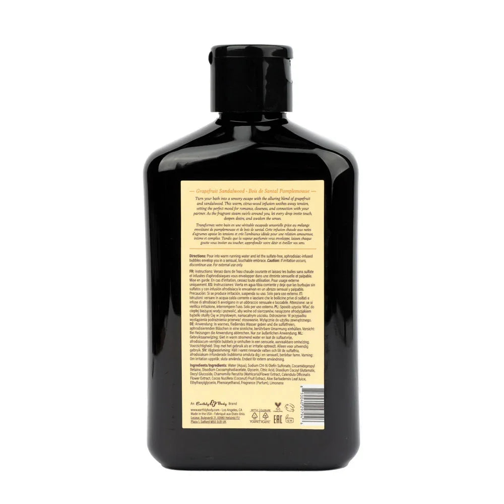 EB Hemp Seed Bubble Bath GRAPEFRUIT SANDALWOOD - 250 ml - Grapefruit Sandalwood Scented Bubble Bath - 250 ml Bottle - Take A Peek