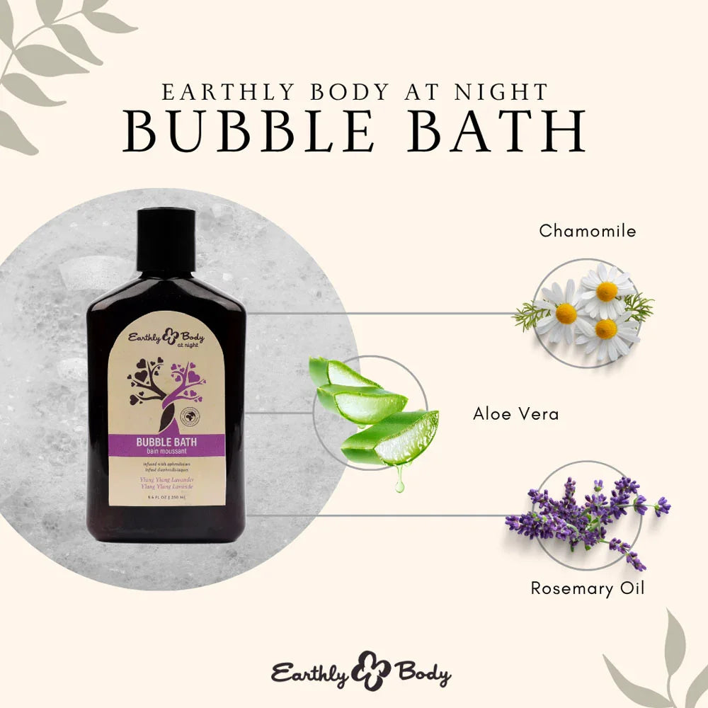 EB Hemp Seed Bubble Bath YLANG YLANG LAVENDER - 250 ml - Ylang Ylang Lavender Scented Bubble Bath - 250 ml Bottle - Take A Peek