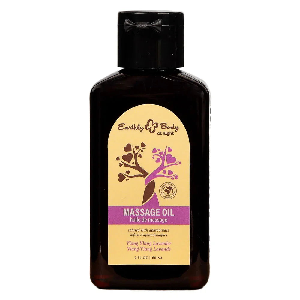 EB Hemp Seed Massage Oil YLANG YLANG LAVENDER - 60 ml - Ylang Ylang & Lavender Scented Massage Oil - 60 ml Bottle - Take A Peek