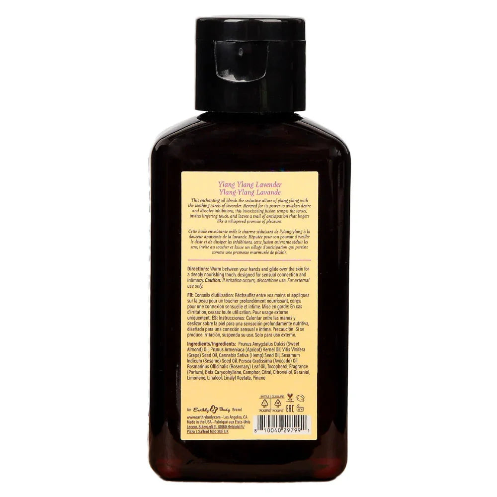 EB Hemp Seed Massage Oil YLANG YLANG LAVENDER - 60 ml - Ylang Ylang & Lavender Scented Massage Oil - 60 ml Bottle - Take A Peek
