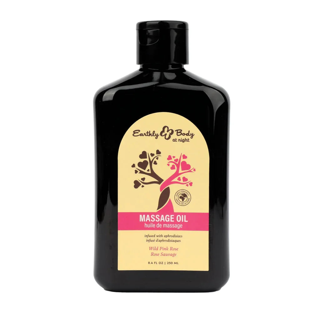 EB Hemp Seed Massage Oil WILD PINK ROSE - 250 ml - Wild Pink Rose Scented Massage Oil - 250 ml Bottle - Take A Peek