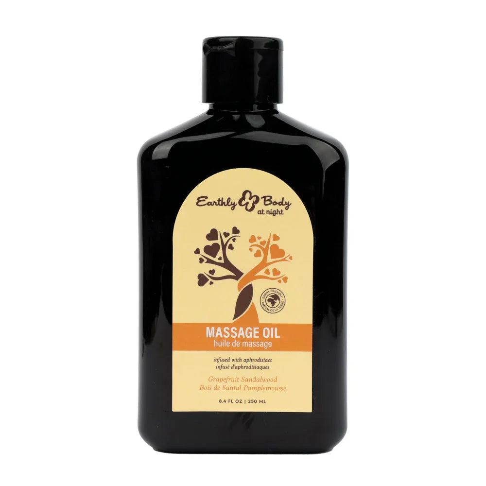 EB Hemp Seed Massage Oil GRAPEFRUIT SANDALWOOD - 250 ml - Grapefruit Sandalwood Scented Massage Oil - 250 ml Bottle - Take A Peek