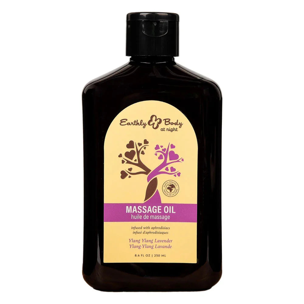 EB Hemp Seed Massage Oil YLANG YLANG LAVENDER - 250 ml - Ylang Ylang & Sandalwood Scented Massage Oil - 250 ml Bottle - Take A Peek