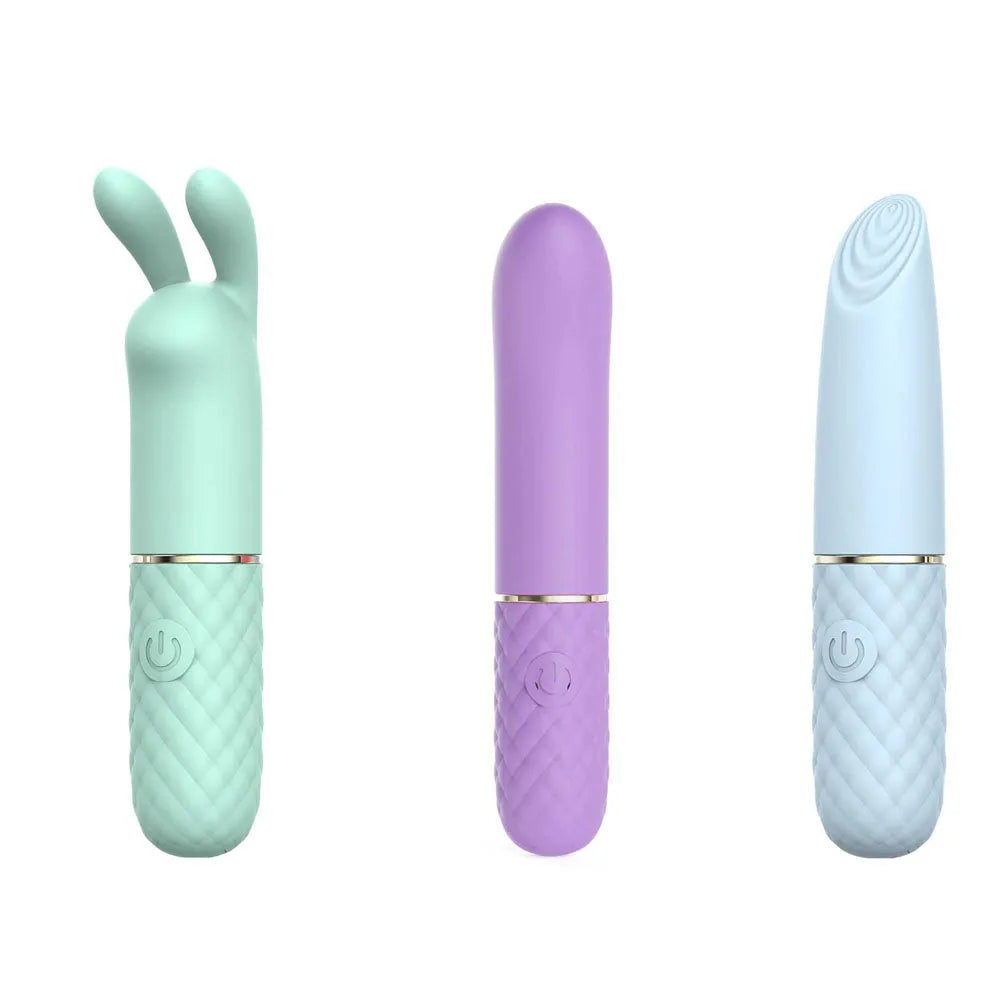 Adam & Eve TRIPLE PLEASURES - USB Rechargeable Vibrators - Set of 3 - Take A Peek