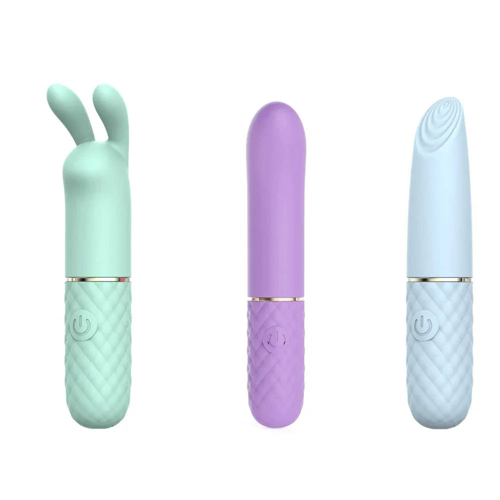 Adam & Eve TRIPLE PLEASURES - USB Rechargeable Vibrators - Set of 3 - Take A Peek