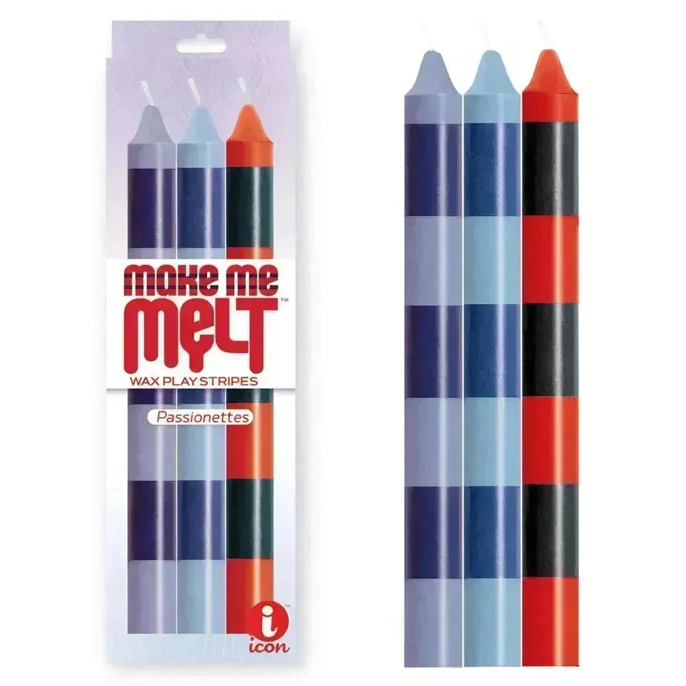 The 9's Make Me Melt Drip Candle 3-Pk, Passionettes - Passion Drip Candles - 3 Pack - Take A Peek