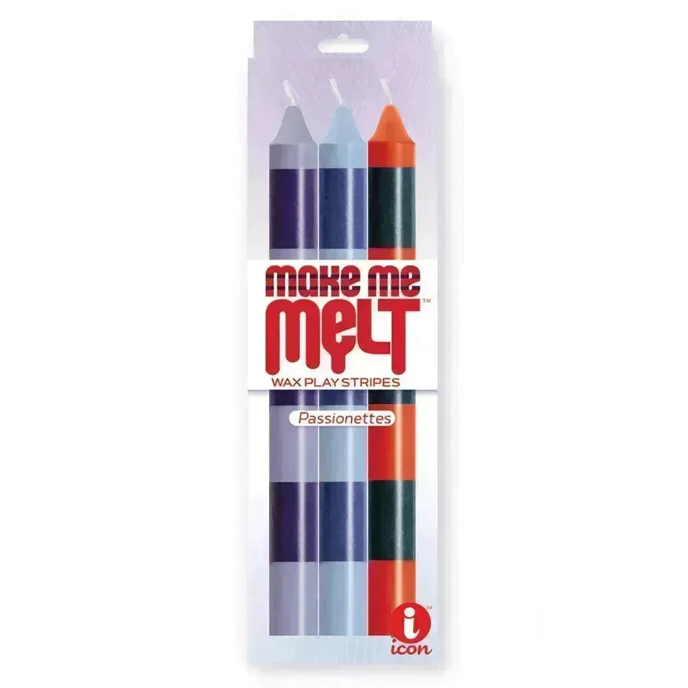 The 9's Make Me Melt Drip Candle 3-Pk, Passionettes - Passion Drip Candles - 3 Pack - Take A Peek