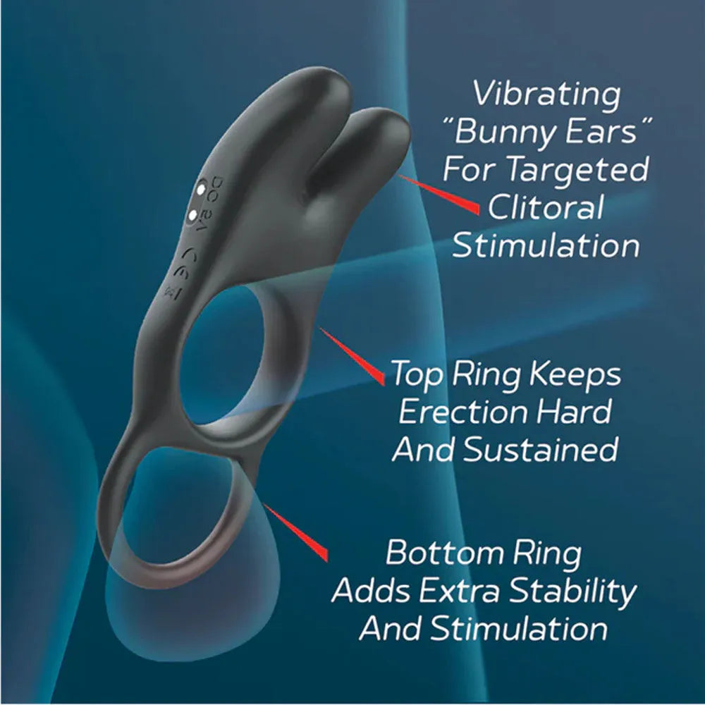 Red Dot Rings - V1 - USB Rechargeable Vibrating Cock Ring with Remote - Take A Peek